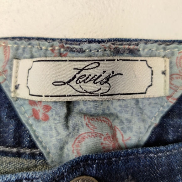 Levi's dark denim jean shorts size 14 - Picture 3 of 4